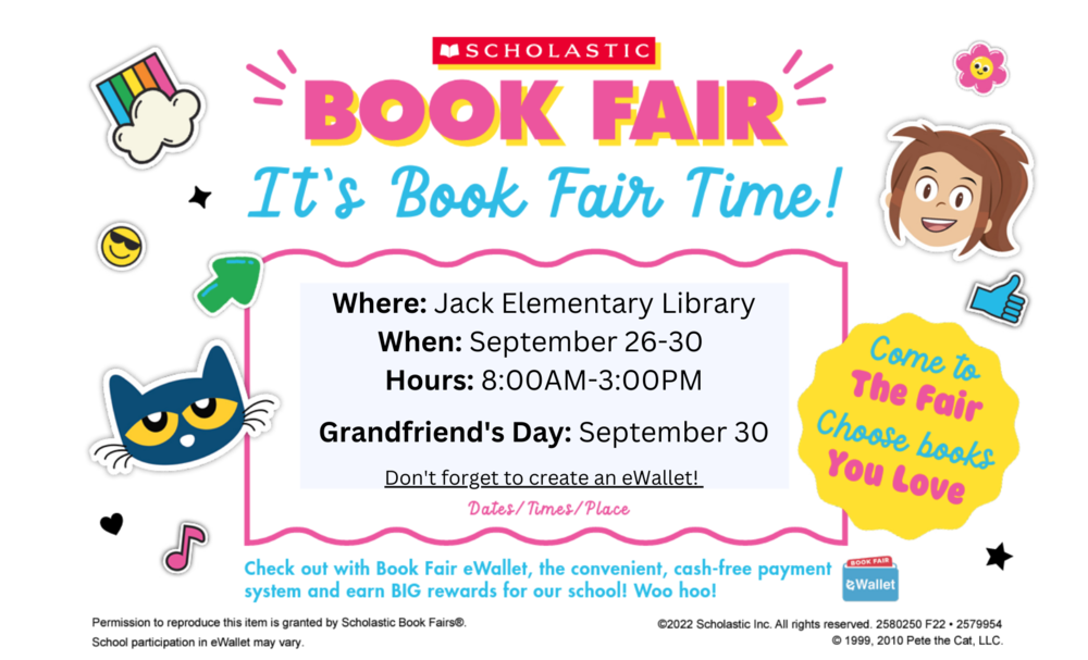 Fall Scholastic Book Fair | Jack Elementary School