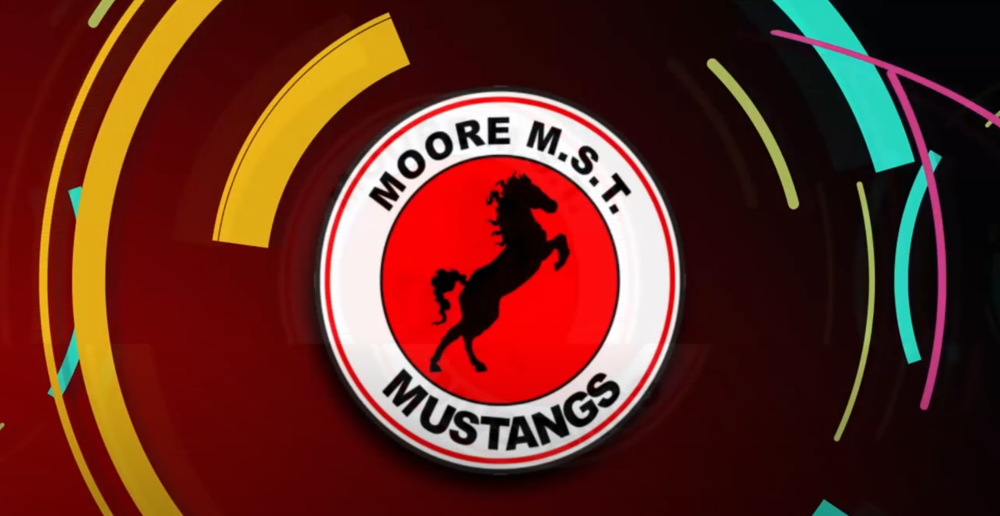 Moore logo with designs