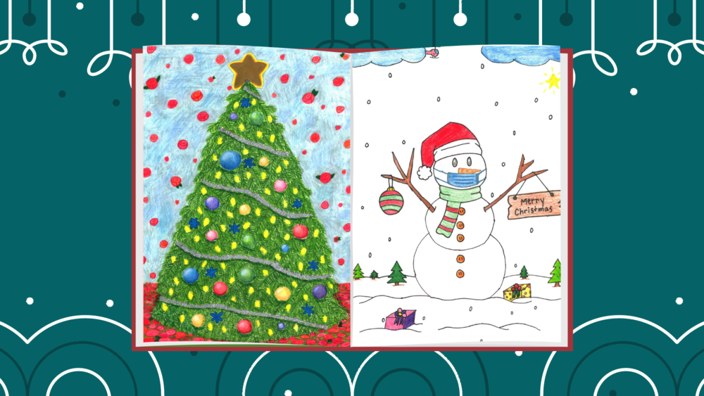 Two Tyler ISD Student Art Pieces Selected for District Christmas Card
