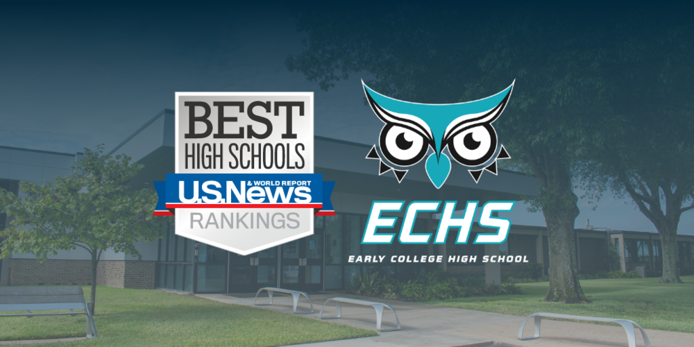 Best High Schools U.S. News Rankings logo next to Early College High School logo