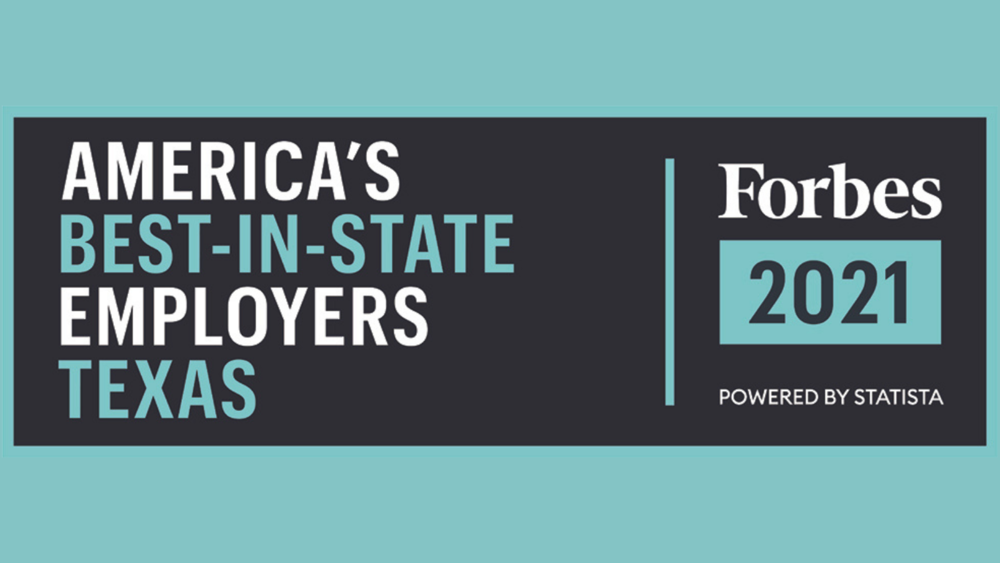 America's Best In State Employers Texas. Forbes 2021. Powered by Statista