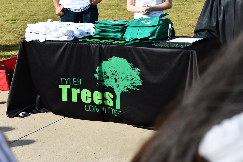A booth for the Tyler Trees Committee.