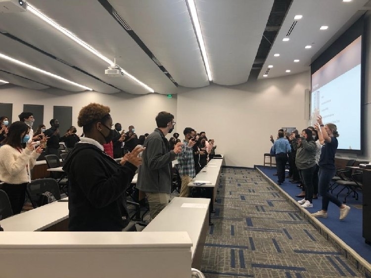 Students in a lecture hall
