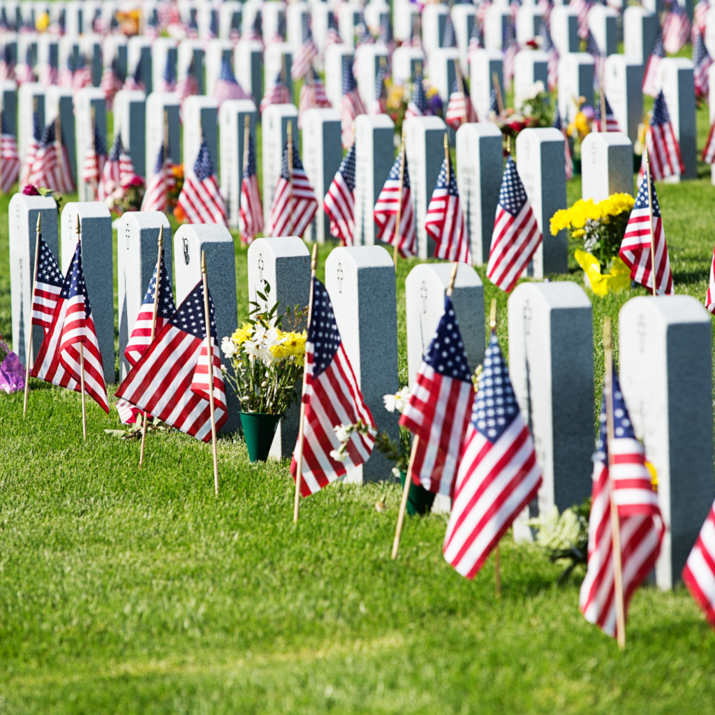 memorial graves from the fallen U.S. military