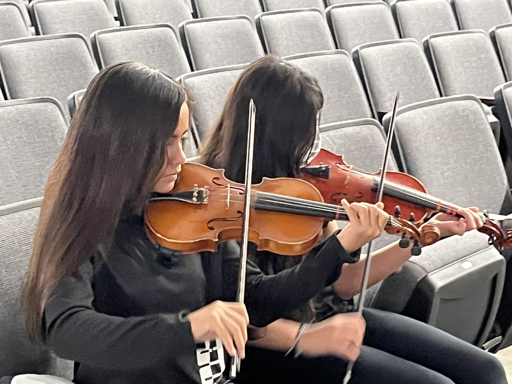 students playing violin