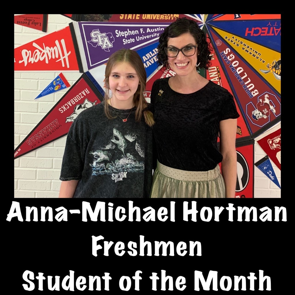 April 9th grade Student of the Month