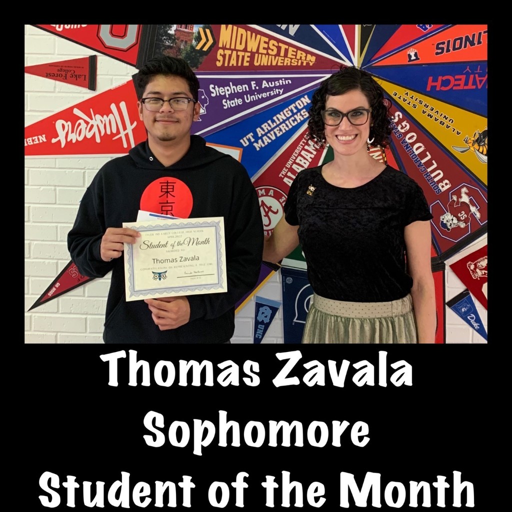 April 10th grade Student of the Month