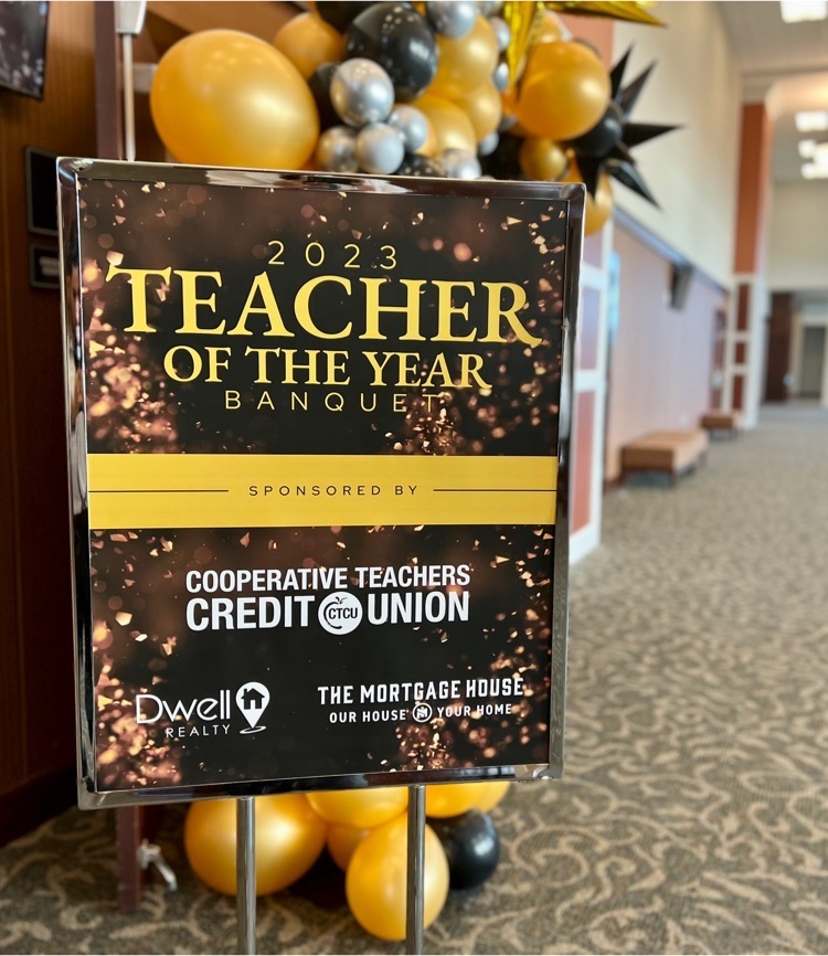 teacher of the year event entrance sign
