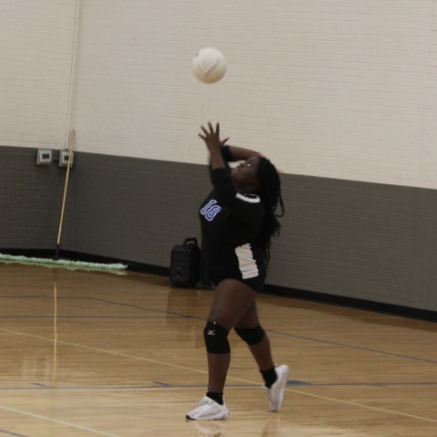 player serving volleyball 