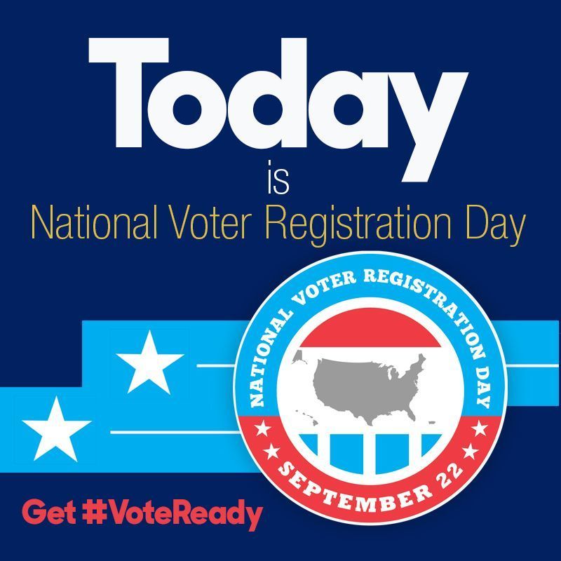 today is national voter registration day