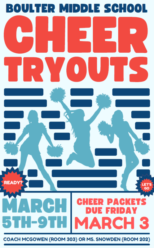 Cheer Tryouts | Boulter Middle School